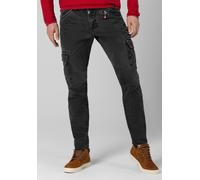 Cargohose TIMEZONE "Regular BenTZ", Herren, Gr. 32, Länge 36, schwarz, 97% Baumwolle 3% Elastan, normal, Hosen Cargohose (70233465-32)