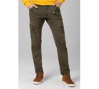 Cargohose TIMEZONE "Regular RogerTZ", Damen, Gr. 32, Länge 34, grün, 98% Baumwolle 2% Elastan, normal, Hosen Cargohose (32873638-32) grün