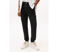 Cargohose TOMMY JEANS "TJM AUSTIN RIPSTOP CARGO", Herren, Gr. 30, Länge 32, schwarz, Web, Obermaterial: 100% Baumwolle, unifarben, regular fit lang, Hosen Cargohose, Mit Gürtelschlaufen (83690333-30) 