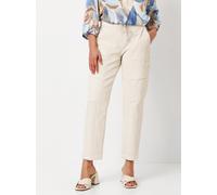 Cargohose TONI "Sue CA", Damen, Gr. 46, N-Gr, beige (sand), Web, Obermaterial: 82% Baumwolle, 15% Polyamid, 3% Elasthan, unifarben, 7/8-Länge, Hosen Cargohose (32031003-46) sand