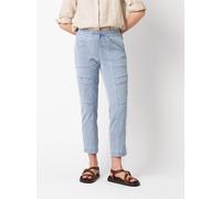 Cargohose TONI "Sue CA", Damen, Gr. 48, N-Gr, blau bleached, Web, Obermaterial: 77% Baumwolle, 20% Polyamid, 3% Elasthan, 7/8-Länge, Hosen Cargohose (88008346-48)