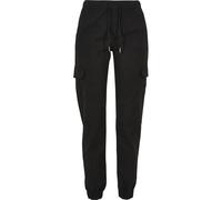 Urban Classics Damen High-Waist Cargo Jogginghose – Cargotaschen, Schwarz, XL