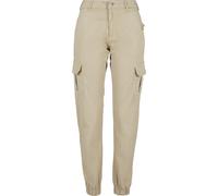 Cargohose URBAN CLASSICS "Urban Classics Damen Ladies High Waist Cargo Pants", Damen, Gr. 28, Normalgrößen, concrete, 98% Baumwolle, 2% Elasthan, unifarben, normal, Hosen Cargohose (28888312-28) concr