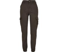 Cargohose URBAN CLASSICS "Urban Classics Damen Ladies High Waist Cargo Pants", Damen, Gr. 32, Normalgrößen, braun, 98% Baumwolle, 2% Elasthan, unifarben, normal, Hosen Cargohose (15302451-32) braun