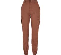 Cargohose URBAN CLASSICS "Urban Classics Damen Ladies High Waist Cargo Pants", Damen, Gr. 33, Normalgrößen, terracotta, 98% Baumwolle, 2% Elasthan, unifarben, normal, Hosen Cargohose (92263160-33) ter