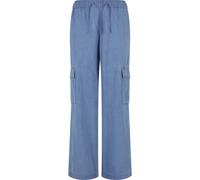 Cargohose URBAN CLASSICS "Urban Classics Damen Ladies Light Denim Cargo Pants", Damen, Gr. XS, US-Größen, blau (skyblau washed), 100% Baumwolle, unifarben, loose fit, Hosen Cargohose (18692525-XS) sky