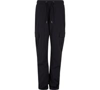 Cargohose URBAN CLASSICS "Urban Classics Damen Ladies Nylon Cargo Pants", Damen, Gr. XXL, US-Größen, schwarz, 100% Polyamid, unifarben, relaxed fit, Hosen Cargohose (33563868-XXL) schwarz