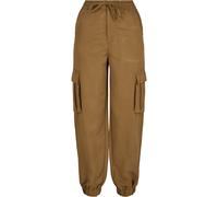 Cargohose URBAN CLASSICS "Urban Classics Damen Ladies Viscose Twill Cargo Pants", Damen, Gr. S, US-Größen, summerolive, 69% Viskose, 31% Polyester, unifarben, normal, Hosen Cargohose (56053650-S) summ