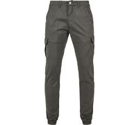 Cargohose URBAN CLASSICS "Urban Classics Herren AOP Glencheck Cargo Jog Pants", Herren, Gr. 3XL, US-Größen, schwarzgrau, 98% Baumwolle, 2% Elasthan, kariert, normal, Hosen Cargohose (65999061-XXXL) sc