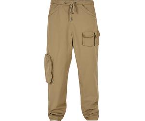 Cargohose URBAN CLASSICS "Urban Classics Herren Asymetric Pants", Herren, Gr. 36, Normalgrößen, unionbeige, 100% Baumwolle, unifarben, relaxed fit, Hosen Cargohose (97176348-36) unionbeige