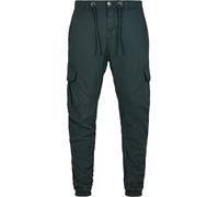 Cargohose URBAN CLASSICS "Urban Classics Herren Cargo Jogging Pants", Herren, Gr. 5XL, US-Größen, bottlegrün, 100% Baumwolle, unifarben, normal, Hosen Cargohose (39740562-5XL) bottlegrün