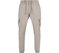 Cargohose URBAN CLASSICS "Urban Classics Herren Cargo Jogging Pants", Herren, Gr. L, US-Größen, wolfgrau, 100% Baumwolle, unifarben, normal, Hosen Cargohose (72809826-L) wolfgrau