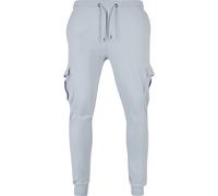Cargohose URBAN CLASSICS "Urban Classics Herren Fitted Cargo Sweatpants", Herren, Gr. XL, US-Größen, summerblau, 80% Baumwolle, 20% Polyester, unifarben, slim fit, Hosen Cargohose (14888459-XL) summer