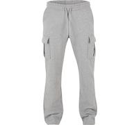 Cargohose URBAN CLASSICS "Urban Classics Herren Heavy Straight Leg Cargo Sweatpants", Herren, Gr. 5XL, US-Größen, grau, 80% Baumwolle, 20% Polyester, unifarben, loose fit, Hosen (72280632-5XL) grau