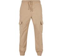 Cargohose URBAN CLASSICS "Urban Classics Herren Military Jogg Pants", Herren, Gr. 3XL, US-Größen, unionbeige, 100% Baumwolle, unifarben, normal, Hosen Cargohose (79244326-XXXL) unionbeige