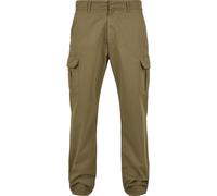 Cargohose URBAN CLASSICS "Urban Classics Herren Straight Leg Cargo Pants", Herren, Gr. 44, Normalgrößen, grün (tiniolive), 100% Baumwolle, unifarben, loose fit, Hosen Cargohose (71028843-44) tiniolive