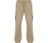 stylische URBAN CLASSICS Herren Jeans Straight Fit Kordelzug Taschen Beige L