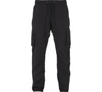 Urban Classics Straight Leg Nylon Cargohosen in Gr. L in Schwarz