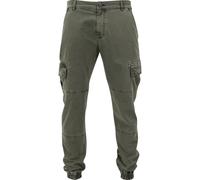 Urban Classics Herren Washed Cargo Twill Jogging Pants Hose, Grßn (Olive 176), 32