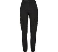 Cargohose URBAN CLASSICS "Urban Classics Ladies Cotton Twill Utility Pants", Damen, Gr. 29, Normalgrößen, schwarz, 98% Baumwolle, 2% Elasthan, unifarben, loose fit, Hosen Cargohose (73381638-29) schwa