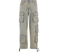 Urban Classics Cargojeans Multi Pocket Denim Cargo TB7322 New Light Blue Dirty Washed-28
