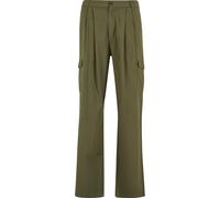 Cargohose URBAN CLASSICS "Urban Classics Wide Pleated Cargo Pants", Herren, Gr. 28, Normalgrößen, grün (lightolive), 80% Baumwolle, 18% Polyester, 2% Elasthan, unifarben, relaxed fit, Hosen Cargohose