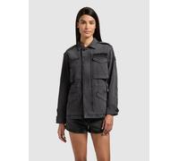 Cargojacke KHUJO "BUNI", Damen, Gr. M, schwarz, Twill, 100% Baumwolle, unifarben, eingesetzt mit Knöpfen, Jacken (50282000-M) schwarz