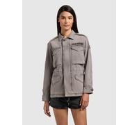 Cargojacke KHUJO "BUNI", Damen, Gr. S, slate grau, Twill, 100% Baumwolle, unifarben, eingesetzt mit Knöpfen, Jacken (25520423-S) slate grau