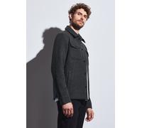 Cargojacke STREET ONE MEN, Herren, Gr. M (40), ash grau melange, Web, Obermaterial: 70% Polyester, 30% Wolle; Futter: 100% Polyester, meliert, comfort fit normal, V-Ausschnitt, Manschette, Jacken, mit