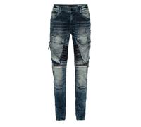 Cargojeans CIPO & BAXX "Jeans", Herren, Gr. 31, Länge 34, blau, 98% Baumwolle, 2% Elasthan, unifarben, Basic, regular fit lang, Jeans, im Used-Look, CD-523 (74938326-31) blau