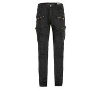 Cargojeans CIPO & BAXX "Jeans", Herren, Gr. 36, Länge 34, schwarz, 79% Baumwolle, 19% Polyester, 2% Elasthan, unifarben, slim fit lang, Jeans, im angesagten Biker-Stil, CD-424 (32575601-36) schwarz