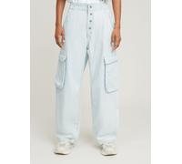 Cargojeans G-STAR "Balloon Cargo Jeans", Damen, Gr. 24, Länge 32, beached faded clifton blau, Obermaterial: 25% Baumwolle, Jeans (13148941-24) beached faded clifton blau