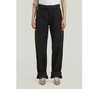 Cargojeans G-STAR "Belted-Fatigue-Loose-Jeans", Damen, Gr. 28, Länge 32, schwarz (dk schwarz gd), Obermaterial: 100% Baumwolle, Jeans (44952934-28) dk schwarz gd