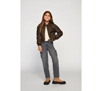 Cargojeans KIDS ONLY "KOGHARMONY WIDE CRGO CARROT AZG414 NOOS", Mädchen, Gr. 140, N-Gr, blau (dunkelgrau denim), Denim/Jeans, Obermaterial: 100% Baumwolle, unifarben, relaxed fit knöchellang, Jeans (6