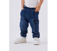 Name It Baggy Fit Cargojeans mit elastischen Abschlüssen Modell 'BEN' in Dunkelblau, Größe 92