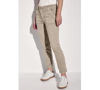 Cargojeans STREET ONE, Damen, Gr. 28, Länge 28, beige (beige washed), Denim/Jeans, Obermaterial: 81% Baumwolle, 17% Polyester, 2% Elasthan, unifarben, loose fit lang, Jeans, mit Stretch (19825305-28)