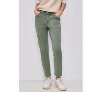 Cargojeans STREET ONE "Style Charlie Boyfriend", Damen, Gr. 31, Länge 28, sage grün washed, Denim/Jeans, Obermaterial: 81% Baumwolle, 17% Polyester, 2% Elasthan, unifarben, loose fit lang, Jeans (4238
