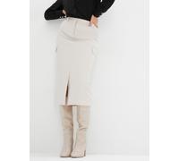 Cargorock INSPIRATIONEN, Damen, Gr. 44, beige (champagner), 94% Polyester, 6% Elasthan, unifarben, wadenlang, Röcke Cargorock (66050810-44) champagner