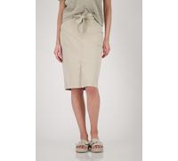 Cargorock MONARI, Damen, Gr. 38, beige, Web, Obermaterial: 98% Baumwolle, 2% Elasthan, clean, unifarben, regular fit knielang, Röcke Cargorock, mit Bindeband (56664225-38)