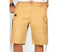 Cargoshorts ALESSANDRO SALVARINI "ASLeon", Herren, Gr. W29, Normalgrößen, beige, 98% Baumwolle, 2% Elasthan, Hosen, inklusive passendem Gürtel (11097102-29) beige