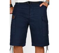Cargoshorts ALESSANDRO SALVARINI "ASLeon", Herren, Gr. W31, Normalgrößen, blau (navy), 98% Baumwolle, 2% Elasthan, Hosen, inklusive passendem Gürtel (42580609-31) navy