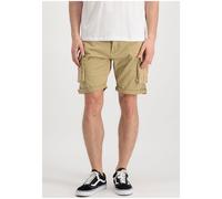 Cargoshorts ALPHA INDUSTRIES "Crew Short", Herren, Gr. 29, N-Gr, beige (sand), Web, Obermaterial: 98% Baumwolle, 2% Elasthan, unifarben, slim fit kniefrei, Hosen (42009658-29) sand