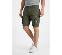 Cargoshorts ALPHA INDUSTRIES "Crew Short Patch", Herren, Gr. 34, N-Gr, grauschwarz, Web, Obermaterial: 98% Baumwolle, 2% Elasthan, unifarben, slim fit kniefrei, Hosen (12564232-34) grauschwarz