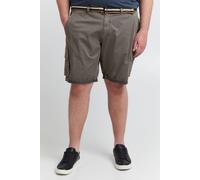 Cargoshorts BLEND "BHBrian Big & Tall", Herren, Gr. 4XL, US-Größen, smoked pearl, Web, 97% Baumwolle, 3% Elasthan, unifarben, regular fit kurz, Hosen, Stilvolle Cargo Shorts mit Taschen in großen Größ