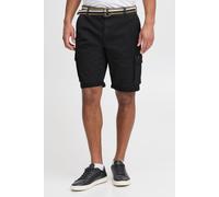 Cargoshorts BLEND "BHBrian", Herren, Gr. L, US-Größen, schwarz, Web, 98% Baumwolle, 2% Elasthan, unifarben, regular fit kurz, Hosen, Stilvolle Cargo Shorts mit Taschen und Gürtel (77091724-L) schwarz