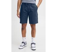 Cargoshorts BLEND "BHShorts", Herren, Gr. S, US-Größen, marineblaus, Web, 97% Baumwolle, 3% Elasthan, unifarben, regular fit ca. Mitte Knie, Hosen, Stilvolle Cargo Shorts mit Taschen (98245620-S) mari