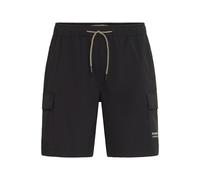 Cargoshorts BLEND "BHEdgar", Herren, Gr. M, US-Größen, schwarz, 97% Nylon, 3% Elasthan, bedruckt, Basic, normal normal, Hosen, Lässige Cargo-Shorts mit Taschen (78497719-M) schwarz