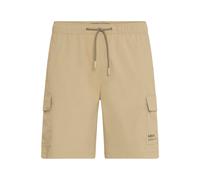 Cargoshorts BLEND "BHEdgar", Herren, Gr. L, US-Größen, cornstalk, 97% Nylon, 3% Elasthan, bedruckt, Basic, normal normal, Hosen, Lässige Cargo-Shorts mit Taschen (55309408-L) cornstalk