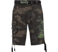 Cargoshorts BRANDIT "Brandit Iron Maiden Savage Shorts The Number of The Beast", Herren, Gr. 6XL, US-Größen, schwarzcamo, 100% Baumwolle, normal, Hosen (12519760-6XL) schwarzcamo