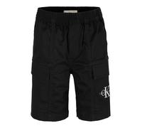Cargoshorts CALVIN KLEIN JEANS "ESSENTIAL WOVEN SHORTS", Jungen, Gr. 6 (116), N-Gr, schwarz, Web, Obermaterial: 98% Baumwolle, 2% Elasthan, unifarben, normal, Hosen, mit Cargotaschen (44902122-6) schw